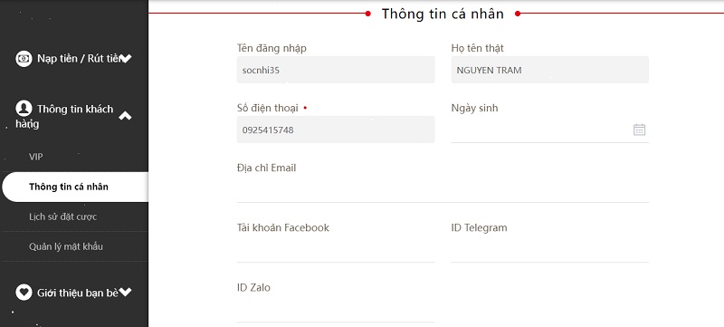 Thu thập thông tin khách hàng Thu thập thông tin khách hàng