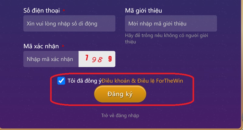Điều khoản, quy định đăng ký