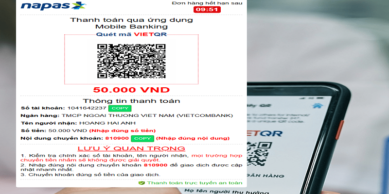 Quét mã QR để nạp tiền vào tài khoản QH88 một cách nhanh chóng