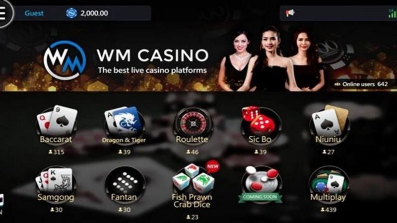 WM Casino cho ra mắt nhiều tựa game nổi tiếng